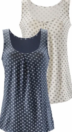 Strandmode|Shirts|LASCANA Trägertop rauchblau,creme