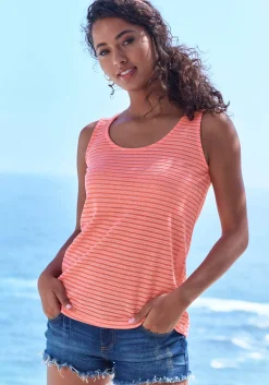 Strandmode|Shirts|Vivance Trägertop apricot,navy