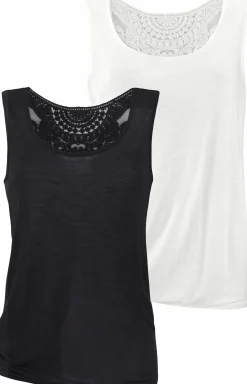 Shirts|Beachtime Trägertop schwarz,creme