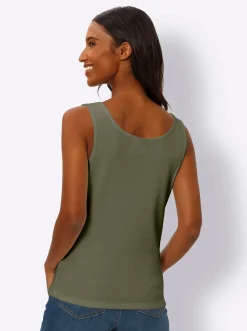 Shirts|heine Trägertop mit Druckknopf-Leiste khaki