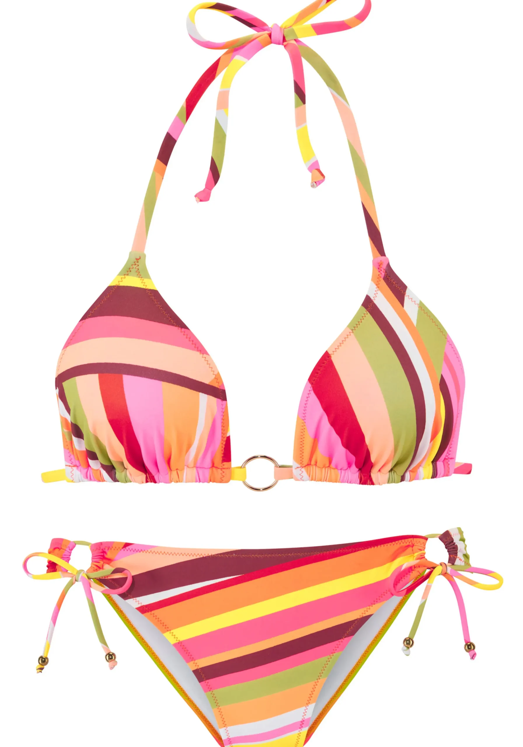 Bikinis|Bruno Banani Triangel-Bikini orangebedruckt