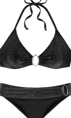 Bikinis|JETTE Triangel-Bikini schwarz