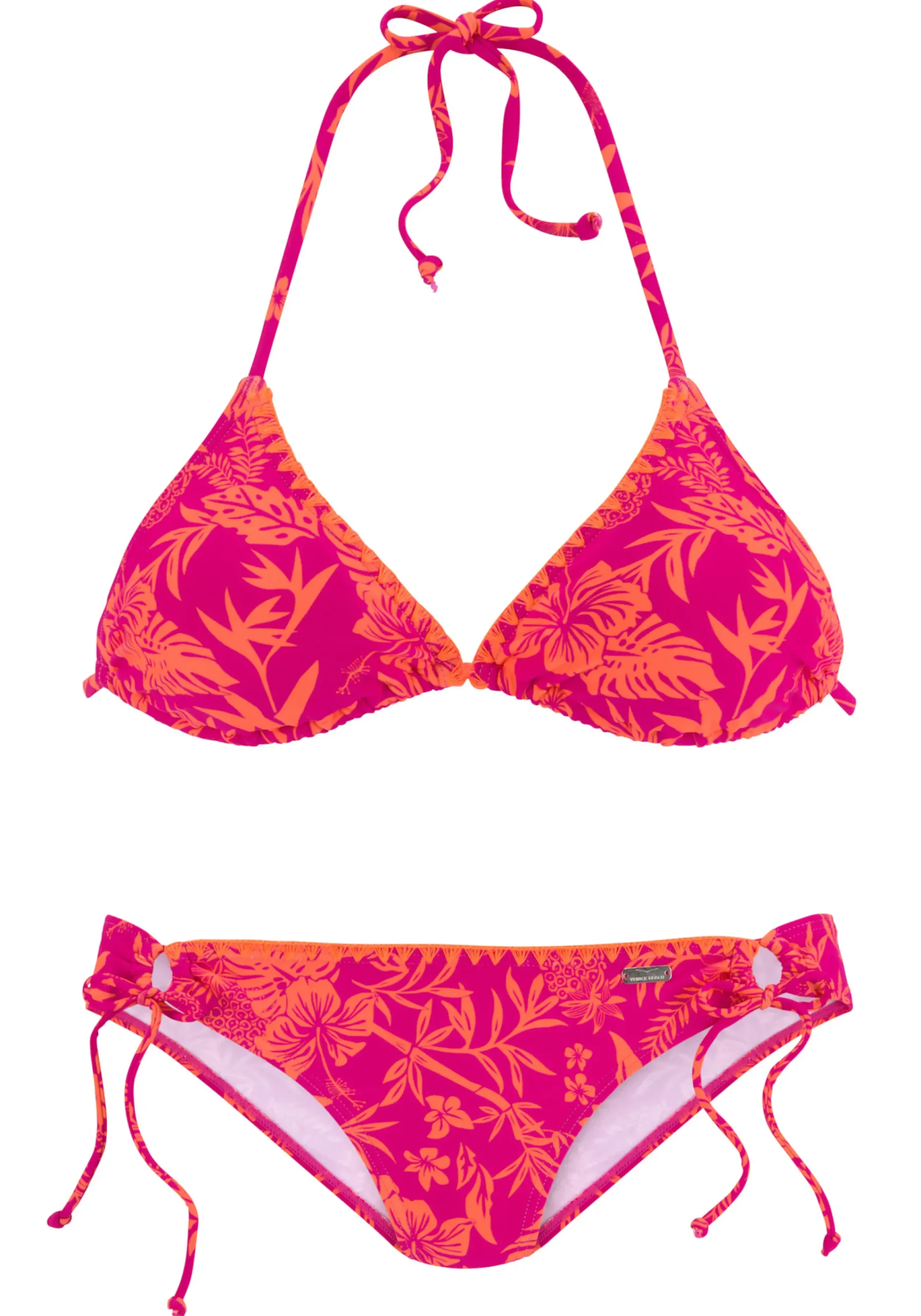 Bikinis|Venice Beach Triangel-Bikini orange-pinkbedruckt