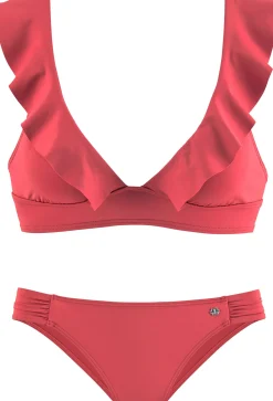 Bikinis|JETTE Triangel-Bikini rostrot