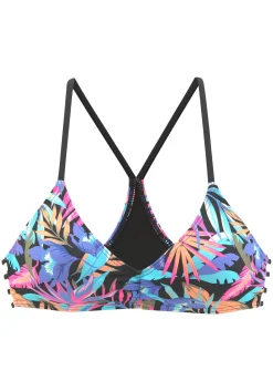 Bikinis|Bench. Triangel-Bikini-Top schwarz-bedruckt