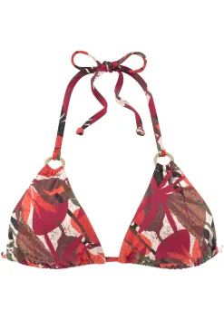 Bikinis|LASCANA Triangel-Bikini-Top rotbedruckt