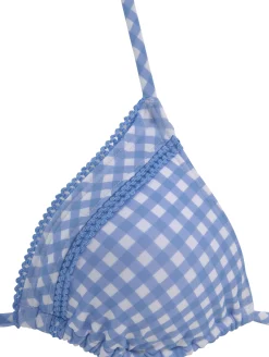 Bikinis|Buffalo Triangel-Bikini-Top hellblau-kariert