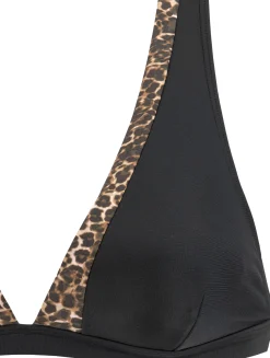 Bikinis|LASCANA Triangel-Bikini-Top schwarz-leo