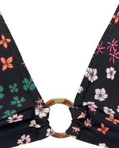 Bikinis|s.Oliver Triangel-Bikini-Top schwarz-bedruckt
