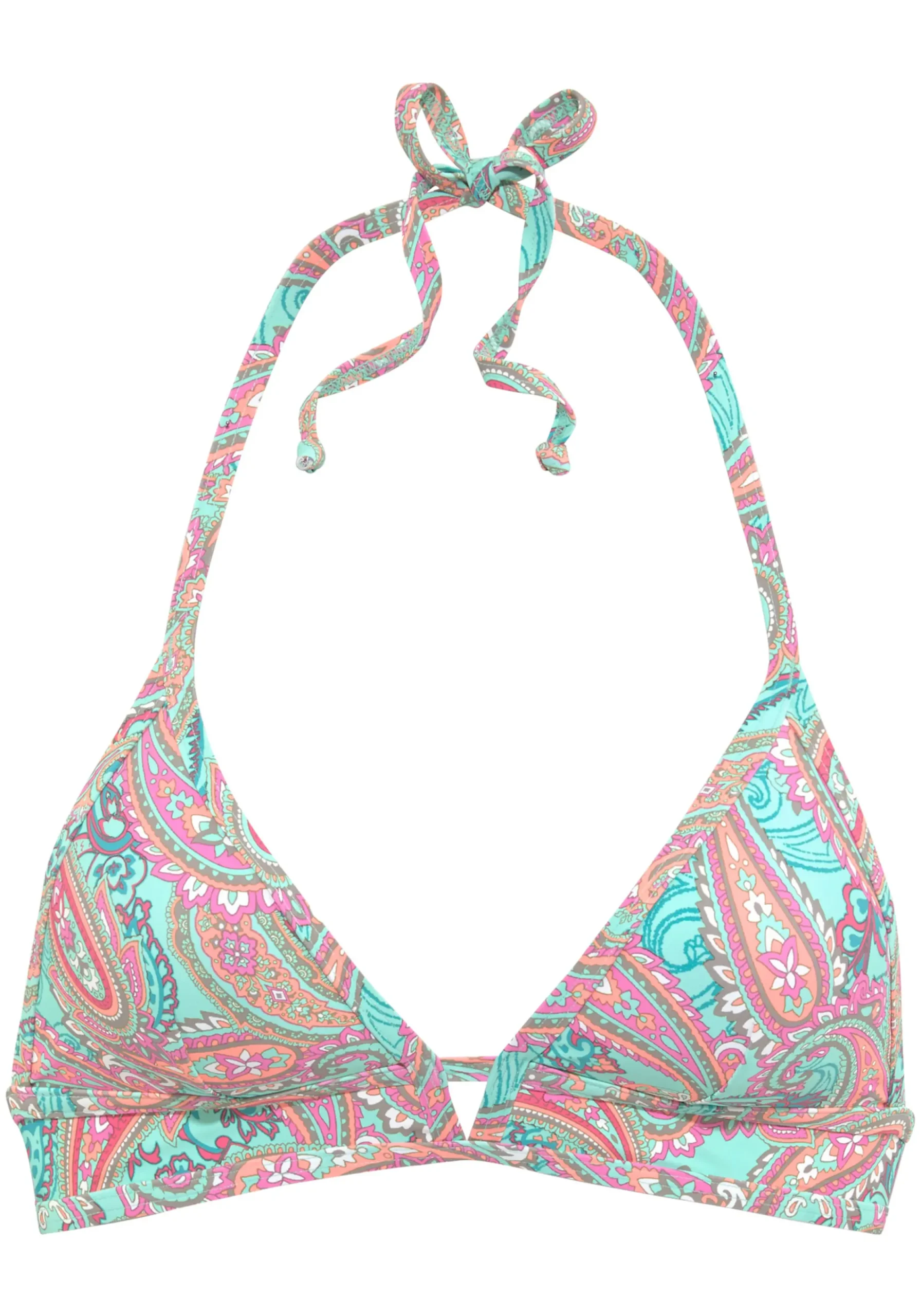 Bikinis|Venice Beach Triangel-Bikini-Top mint-bedruckt