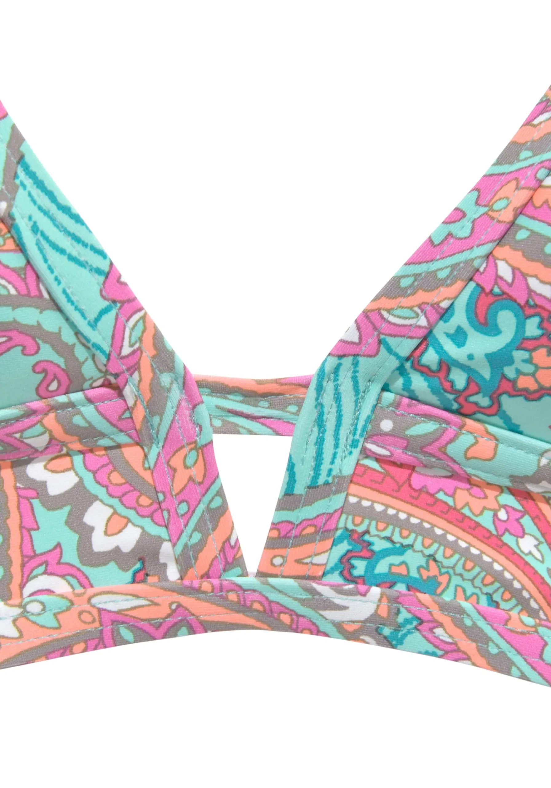 Bikinis|Venice Beach Triangel-Bikini-Top mint-bedruckt