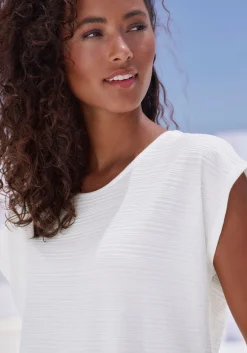 Strandmode|Shirts|Vivance T-Shirt lavendel,creme