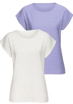 Strandmode|Shirts|Vivance T-Shirt lavendel,creme