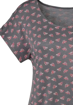 Strandmode|Shirts|LASCANA T-Shirt dunkelgrau