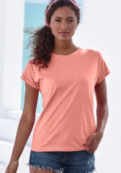 Shirts|Vivance T-Shirt peachbedruckt,peachuni
