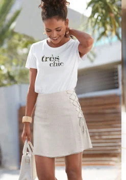 Strandmode|LASCANA T-Shirt weiß