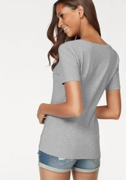 Shirts|Vivance T-Shirt grau-meliert,schwarz