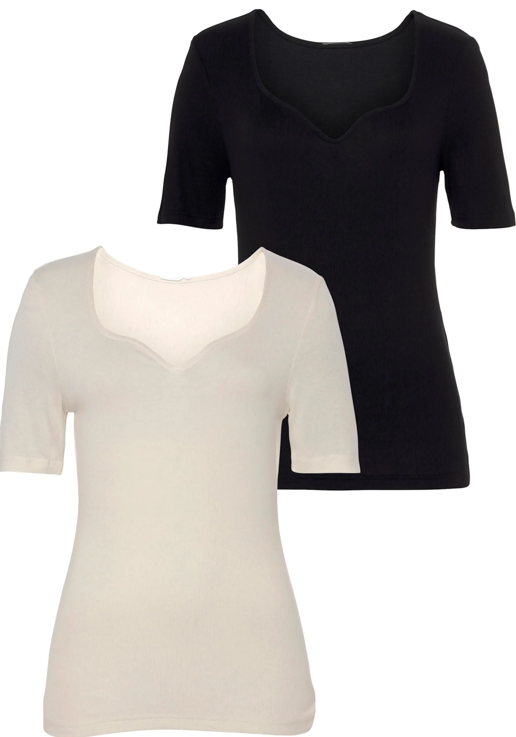 Strandmode|Vivance T-Shirt creme,schwarz
