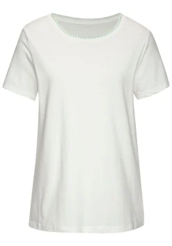 Strandmode|Vivance T-Shirt grün,creme