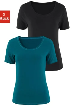 Strandmode|Vivance T-Shirt petrol,schwarz