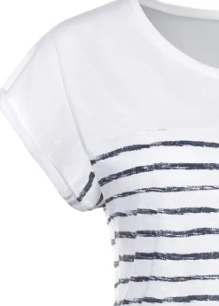Shirts|Beachtime T-Shirt weiß-navy,weiß-rosé
