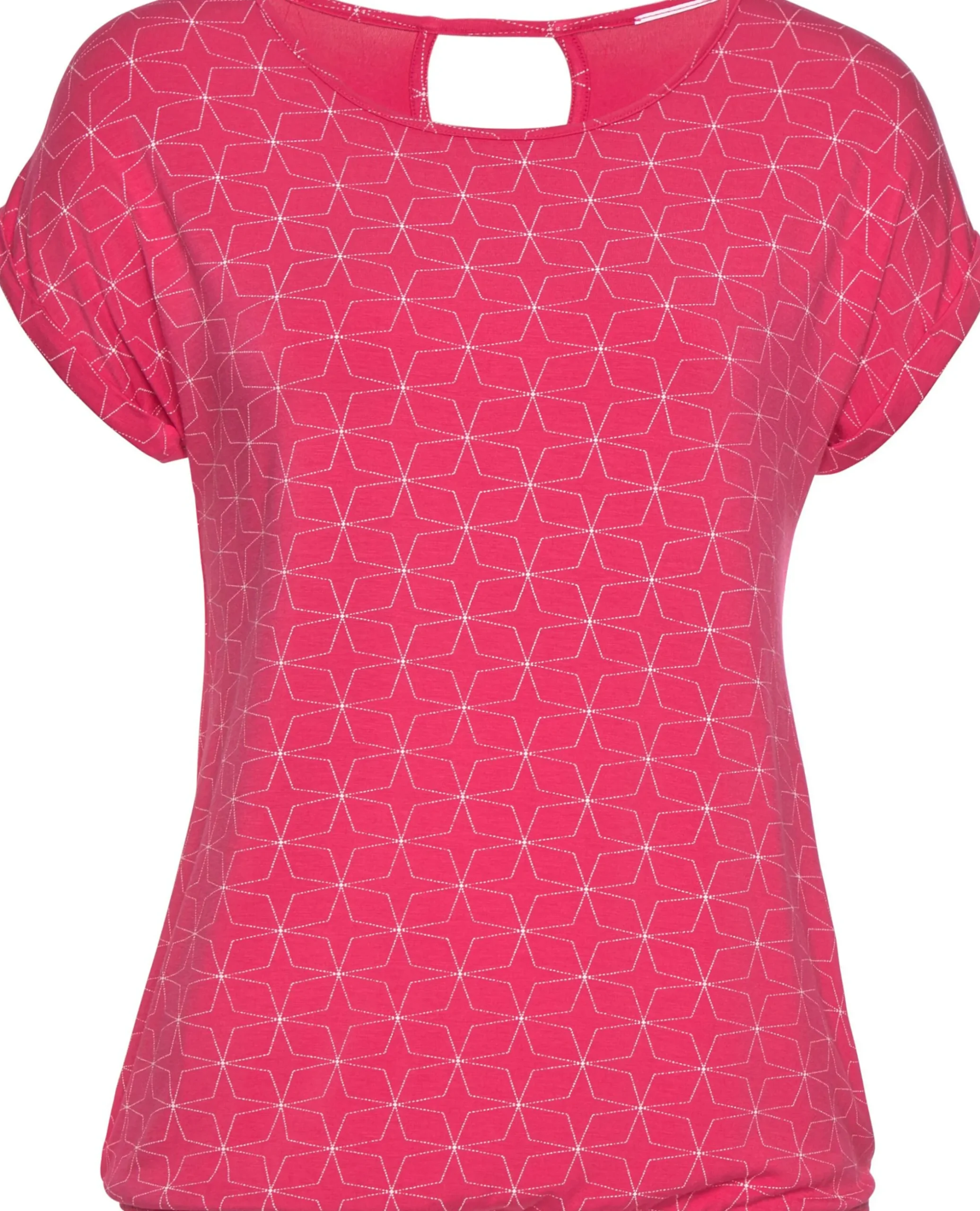 Strandmode|Shirts|LASCANA T-Shirt pink,weiß