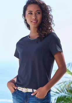 Strandmode|Shirts|Vivance T-Shirt blau,creme