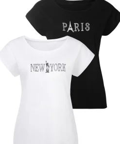 Strandmode|Shirts|Vivance T-Shirt weiß,schwarz
