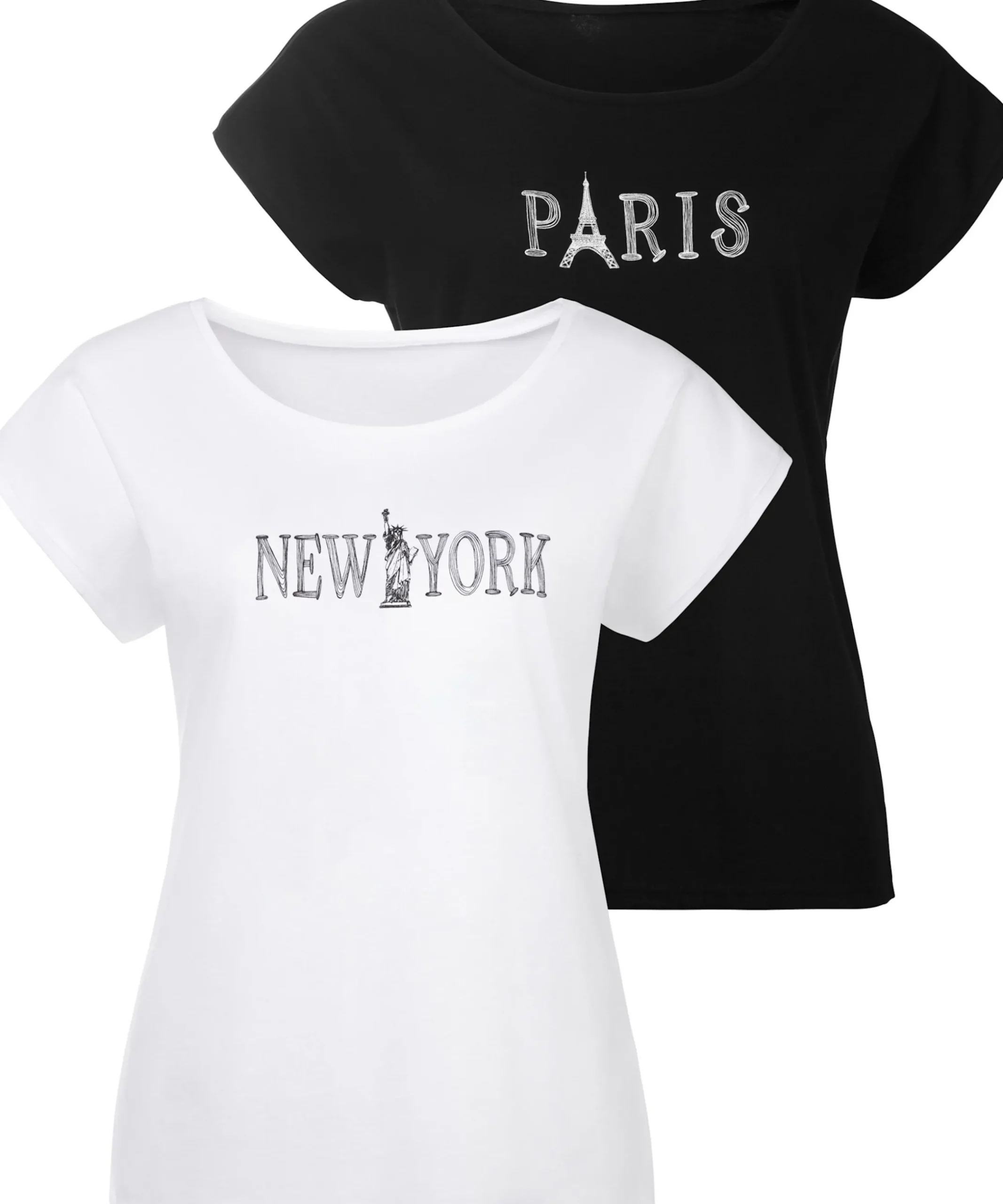 Strandmode|Shirts|Vivance T-Shirt weiß,schwarz