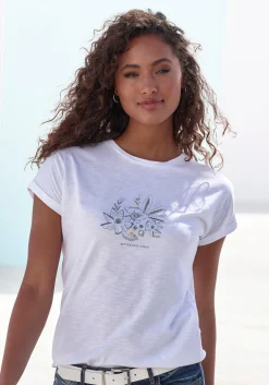 Strandmode|Vivance T-Shirt weißbedruckt