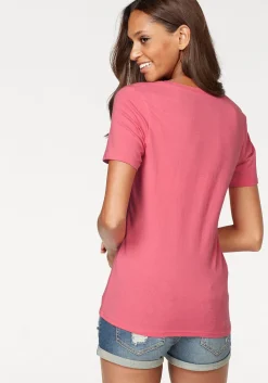 Strandmode|Shirts|Vivance T-Shirt apricot,weiß