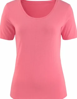 Strandmode|Shirts|Vivance T-Shirt apricot,weiß