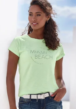Strandmode|Shirts|Vivance T-Shirt limebedruckt,limeuni