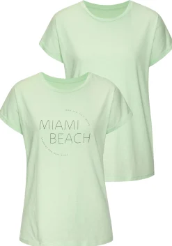 Strandmode|Shirts|Vivance T-Shirt limebedruckt,limeuni