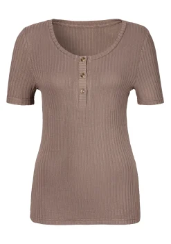 Strandmode|Shirts|LASCANA T-Shirt taupe