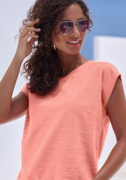 Strandmode|Shirts|Vivance T-Shirt apricot,navy
