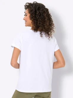 Strandmode|heine T-Shirt aus reiner Baumwolle weiß