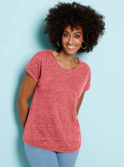 Shirts| T-Shirt in Melange-Optik hummer