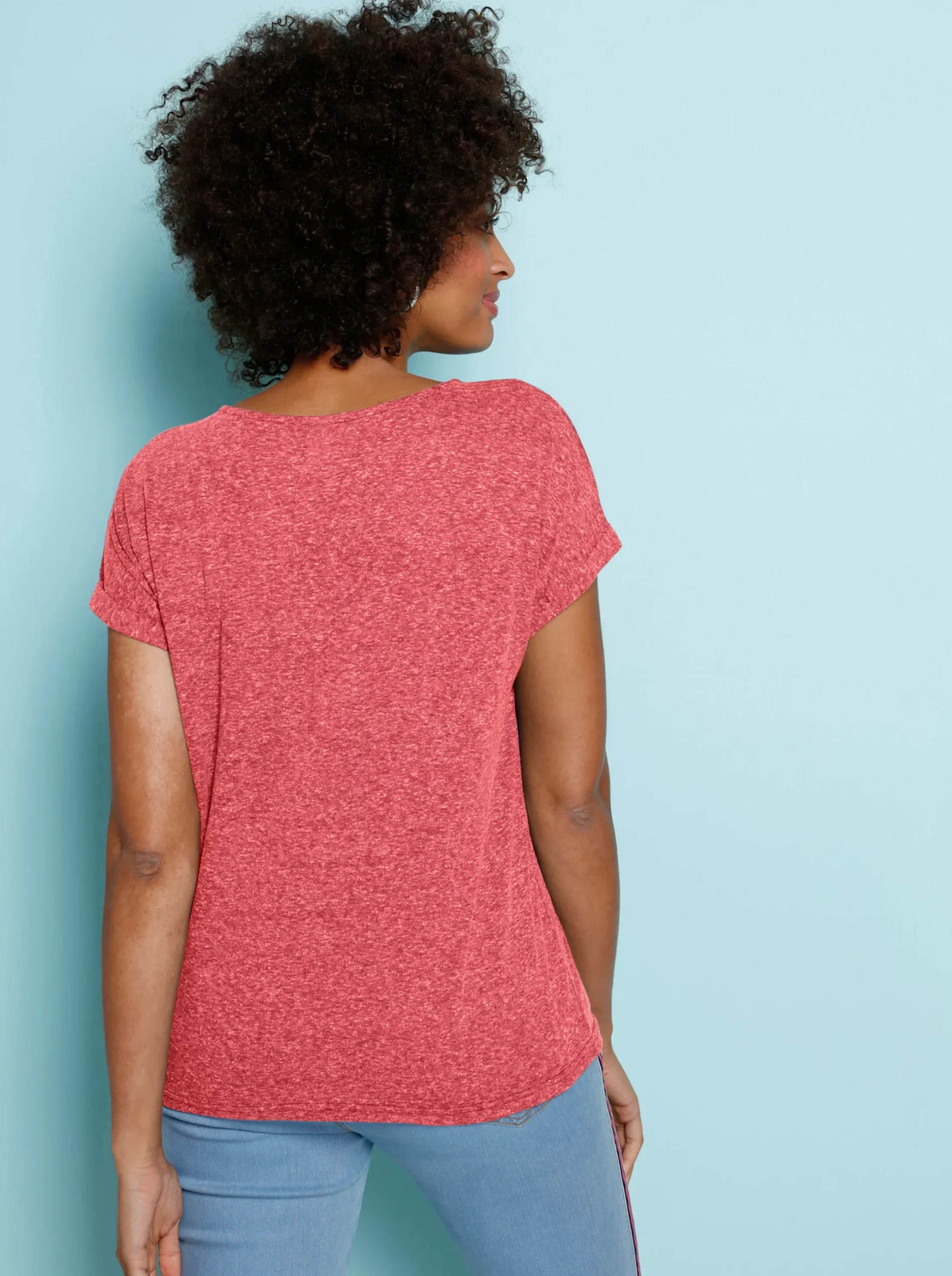 Shirts| T-Shirt in Melange-Optik hummer