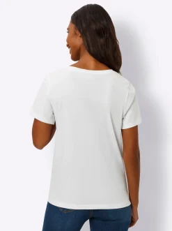 Shirts|heine T-Shirt mit Schriftzug weiß