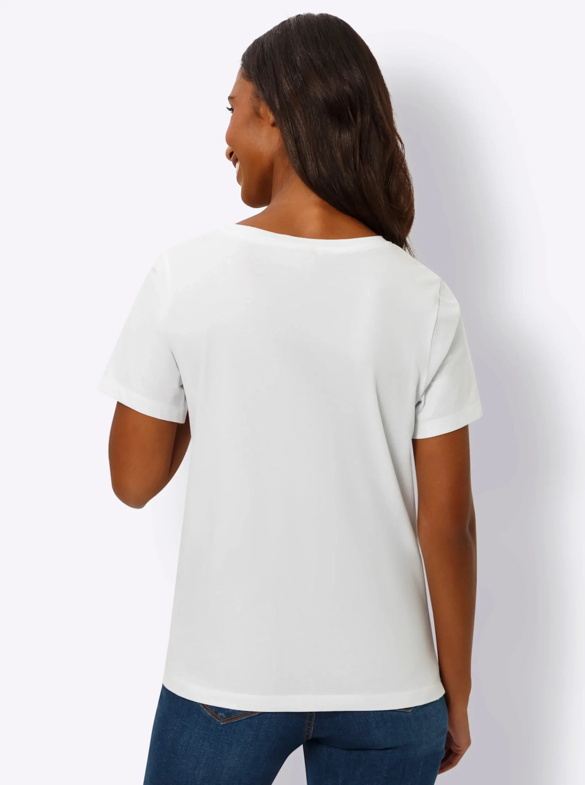 Shirts|heine T-Shirt mit Schriftzug weiß