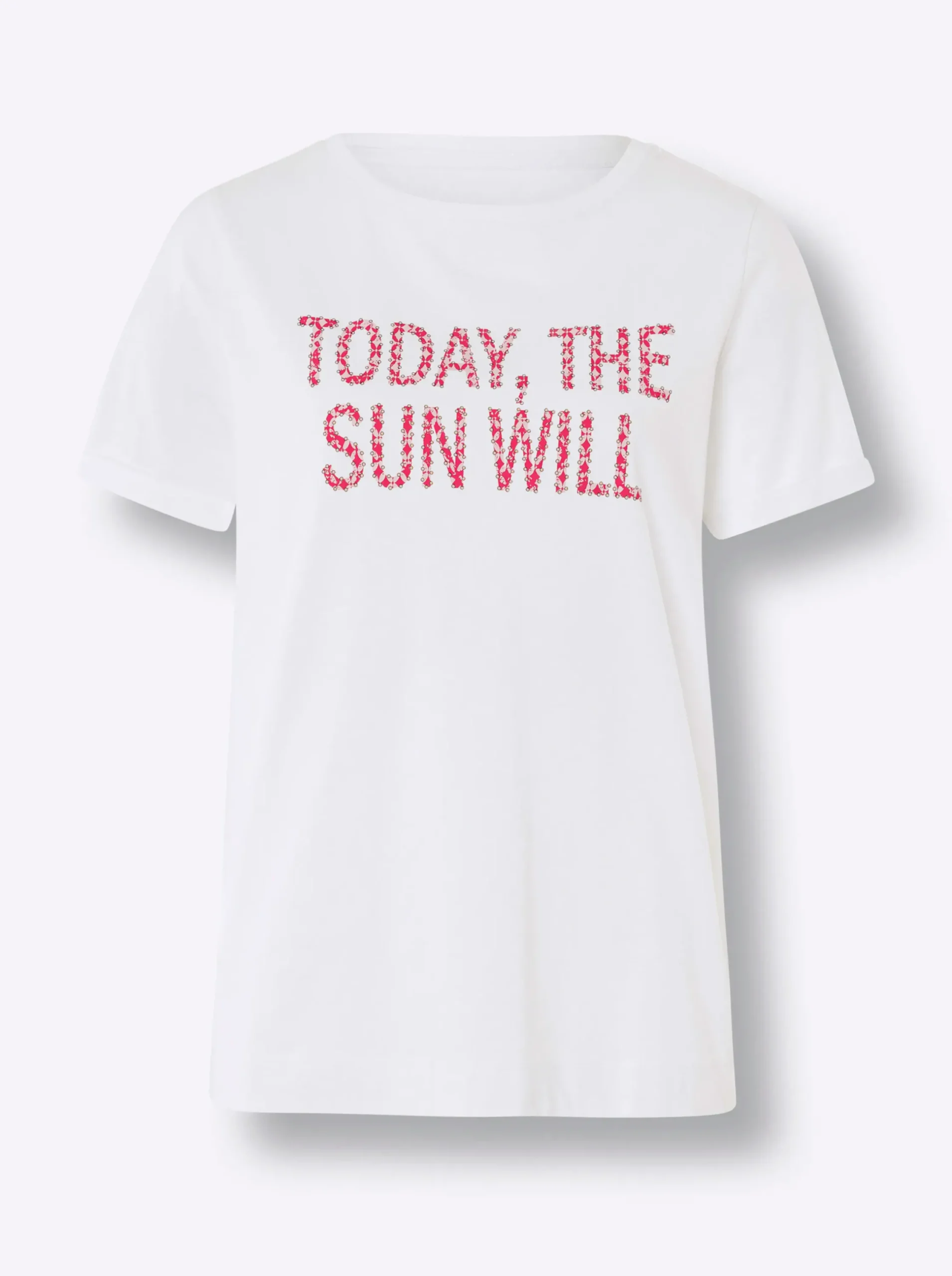 Shirts|heine T-Shirt mit Schriftzug weiß
