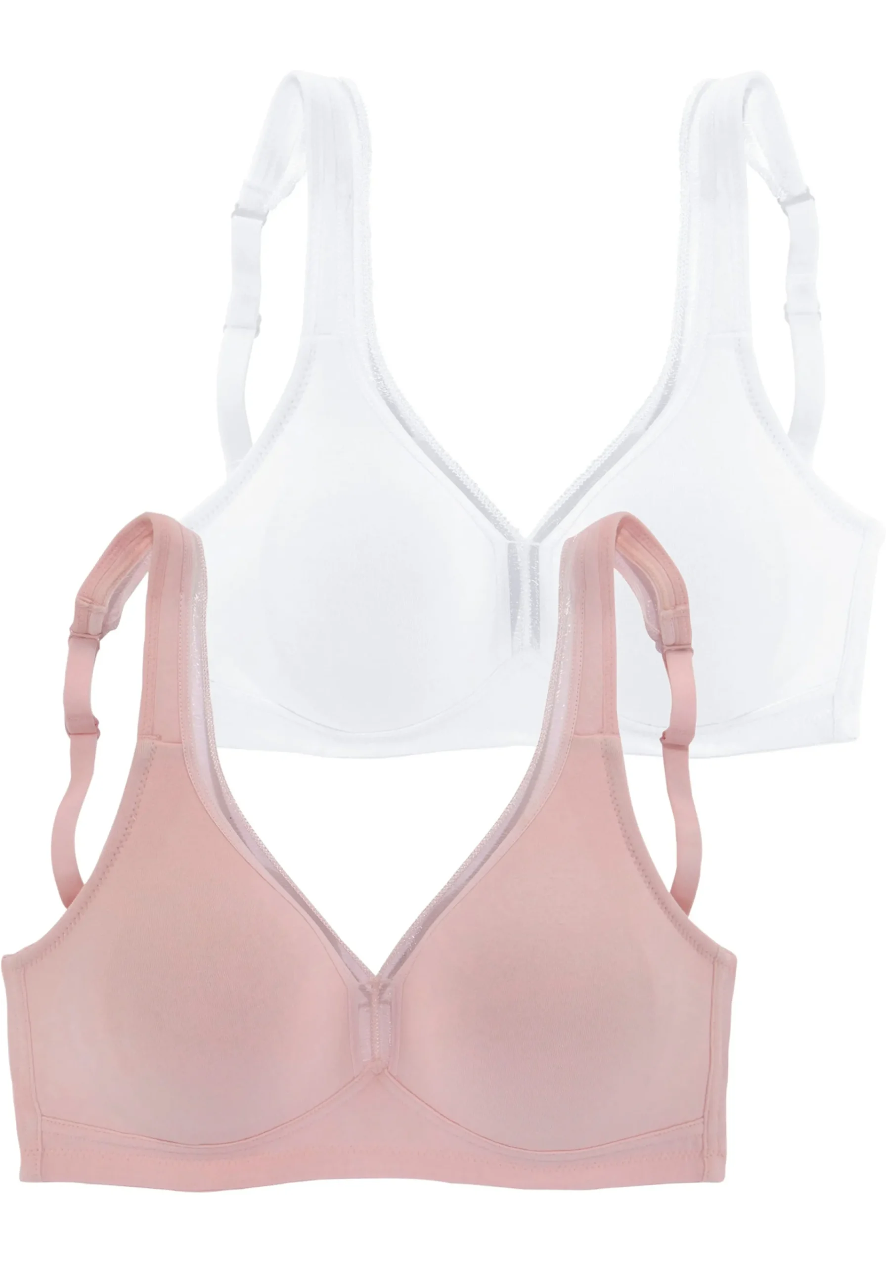 Bhs|petite fleur T-Shirt-BH rosa+weiß