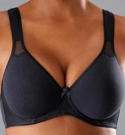Bhs|petite fleur T-Shirt-BH weiß+schwarz