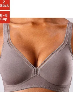 Bhs|petite fleur T-Shirt-BH mocha-mousse+weiß