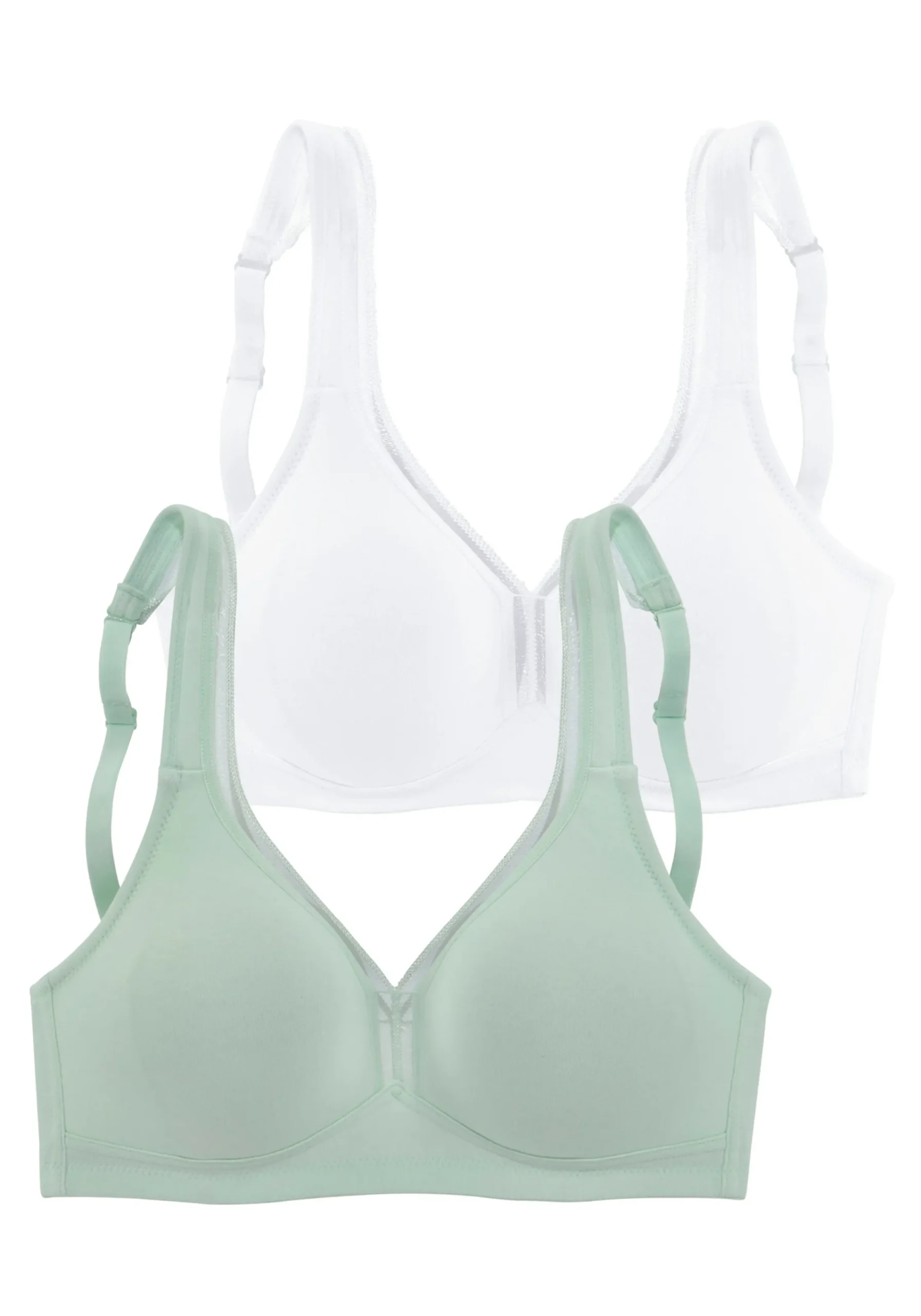 Bhs|petite fleur T-Shirt-BH mint+weiß