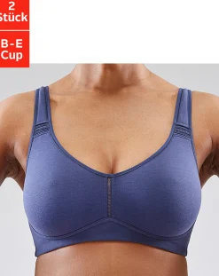 Bhs|petite fleur T-Shirt-BH marine+weiß