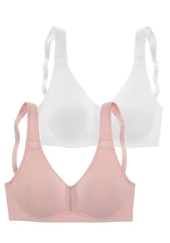Bhs|petite fleur T-Shirt-BH rose+weiß