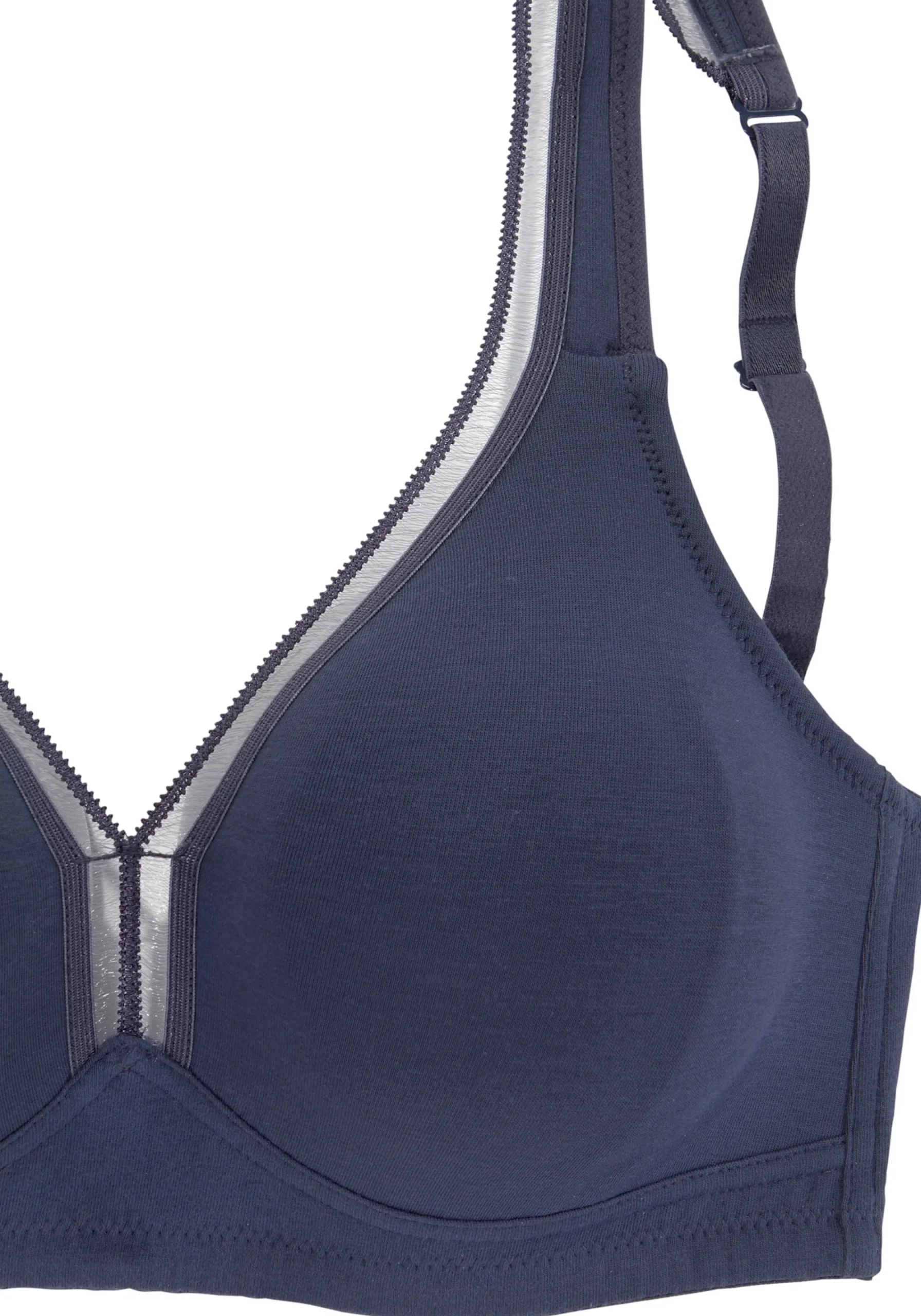 Bhs|petite fleur T-Shirt-BH marine+weiß