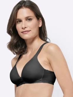 Bhs|Naturana T-Shirt-BH ohne Bügel schwarz